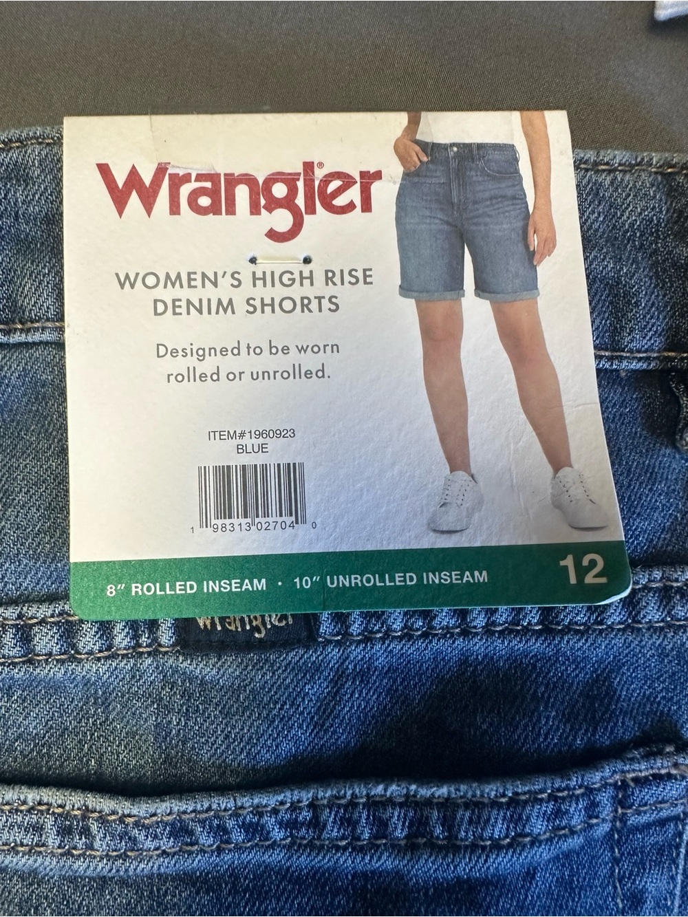 Wrangler Blue Women's High-Rise Denim Shorts